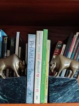 serre-livres taureaux art déco