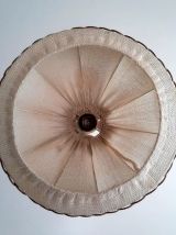 Suspension rotin et tissu vers 1960 