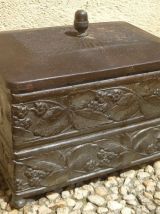 coffret , boite en fer blanc , vintage