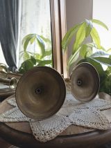 Bougeoirs en laiton 