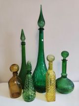 carafe verte avec bouchon flamme