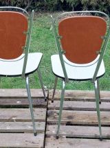 4 chaises en formica dossier skaï
