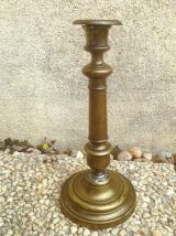 grand  bougeoir  , laiton ,bronze , vintage