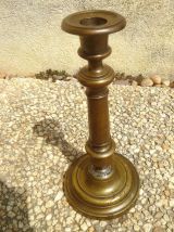 grand  bougeoir  , laiton ,bronze , vintage