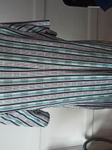 Robe pin up rayée chemisier made in France