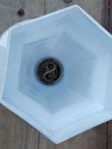 plafonnier en porcelaine et opaline art déco