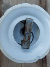 plafonnier en porcelaine et opaline art déco