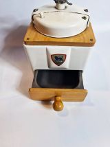 Moulin à grain café peugeot Frères Vintage blanc 1950