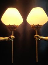 appliques mains flambeaux vintage