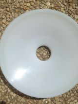 suspension en opaline  blanche , vintage