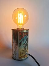Lampe vintage chevet salon bureau boîte en fer Clément &amp; Cie