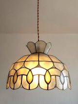 Suspension en nacre art déco aux gouttes 