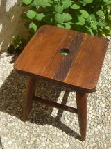 petit tabouret en bois ,vintage