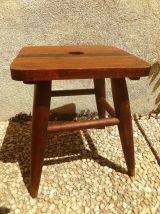 petit tabouret en bois ,vintage