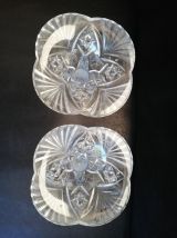 Paire de bougeoirs cristal 