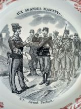 Assiettes parlantes, porcelaine Gien