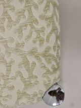 Tabouret aux pieds chromés tissu jacquard casamance