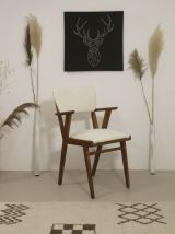 Chaise scandinave en bois 1950