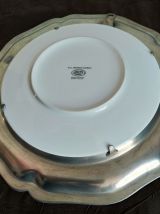 Assiette porcelaine et étain