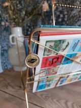 Porte revues Erdecor doré à l'or fin vintage