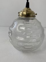 PAIRE D’ANCIENNES SUSPENSIONS RONDES 15 CM VINTAGE