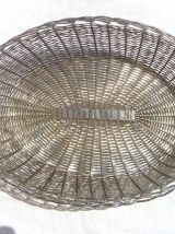 corbeille en fil argenté , vintage