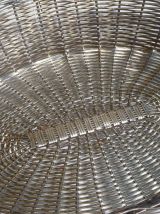 corbeille en fil argenté , vintage