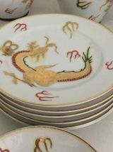 Service à thé porcelaine  décor dragon