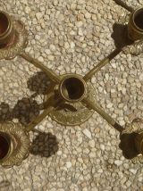 chandelier laiton, vintage