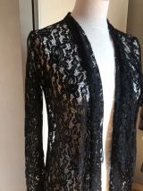 Magnifique veste longue en dentelle noir