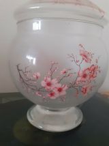 Bonbonnière. Pâte de Verre. Branches Fleuries. 27X16cm.