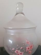 Bonbonnière. Pâte de Verre. Branches Fleuries. 27X16cm.