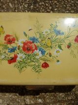 boite en fer lithographiée, vintage 