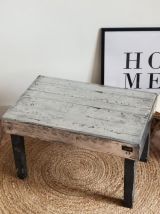 Table bout de canapé vintage industriel
