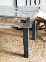 Table bout de canapé vintage industriel