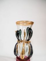 Vase Ion Tamaian vintage en verre soufflé, Roumanie