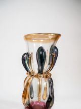 Vase Ion Tamaian vintage en verre soufflé, Roumanie
