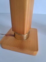 Lampe de chevet bois et cannage 