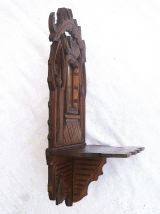 étagère  en bois  avec miroir , vintage