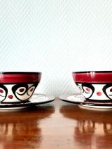 Paire de tasses en faïence Saint Jean de Bretagne 