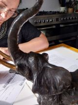 Statue en bronze elephant art deco