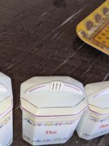 Lot de 6 boîtes alimentaires vintage de taille décroissante 