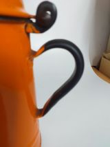 Cafetière émaillée oranges vintage 70" des années seventies