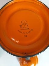 Cafetière émaillée oranges vintage 70" des années seventies