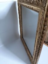Miroir Antique 19ème bois sculpté dorure d'époque à restauré