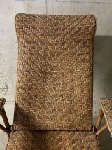 Chaise longue en rotin années 40