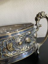 Splendide jardinière - Verre et laiton