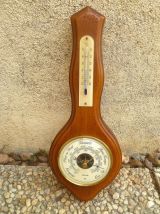 baromètre, thermomètreen bois , vintage