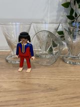 Set de 4 verres à vin blanc en verre gravé