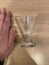 Set de 4 verres à vin blanc en verre gravé